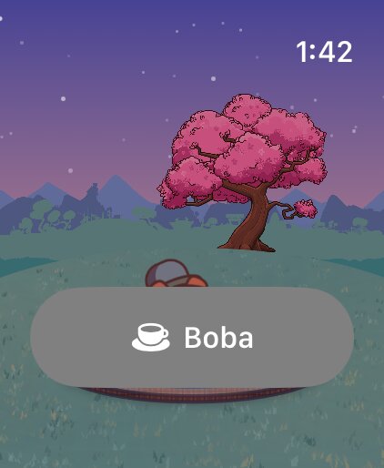 The onsen at dusk on Apple Watch.